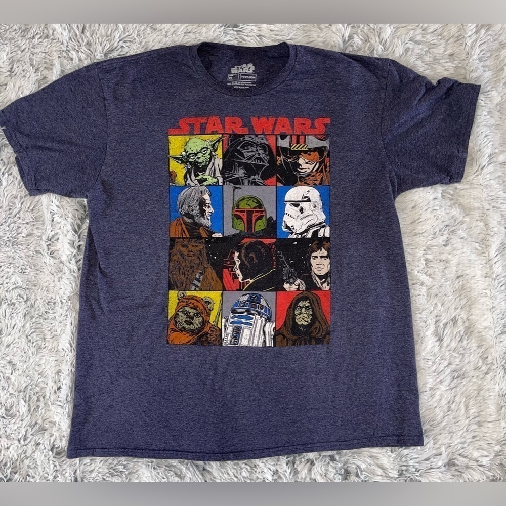 Star Wars / Graphic Style, Men's Tee, Fifth Sun Size XL, Heathered Blue